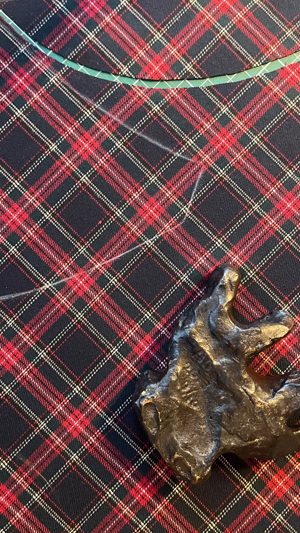 scrunchie bag tartan