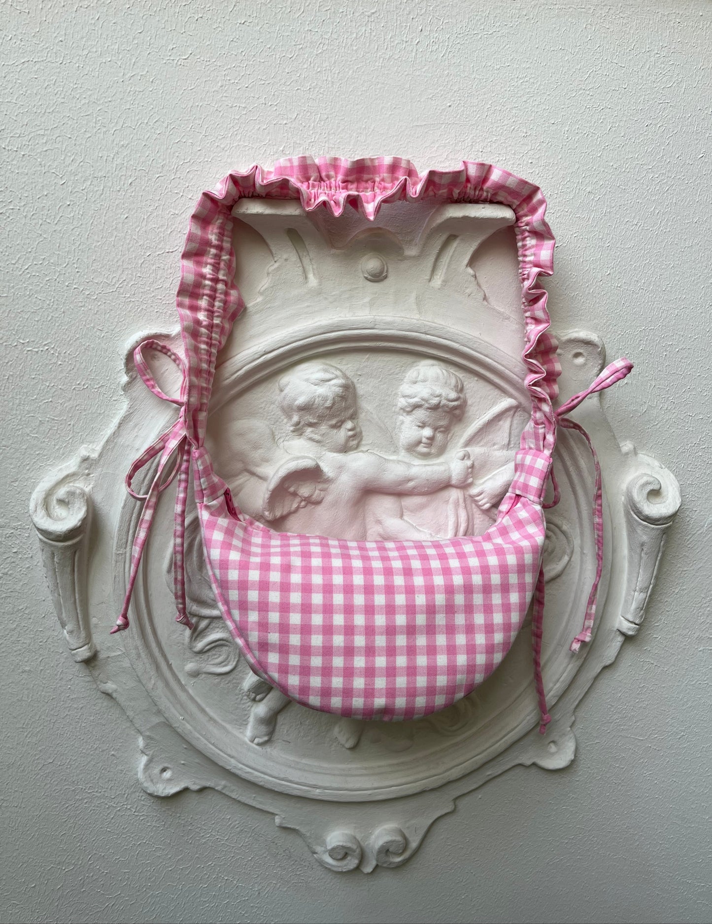 scrunchie bag baby pink