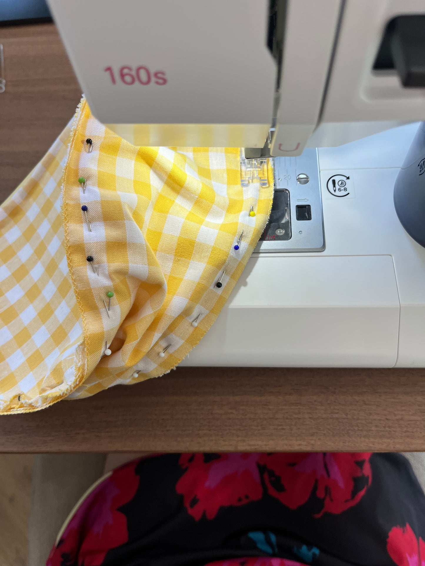 scrunchie bag butter yellow gingham