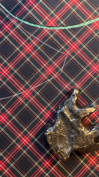 scrunchie bag tartan