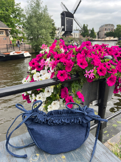 scrunchie bag denim